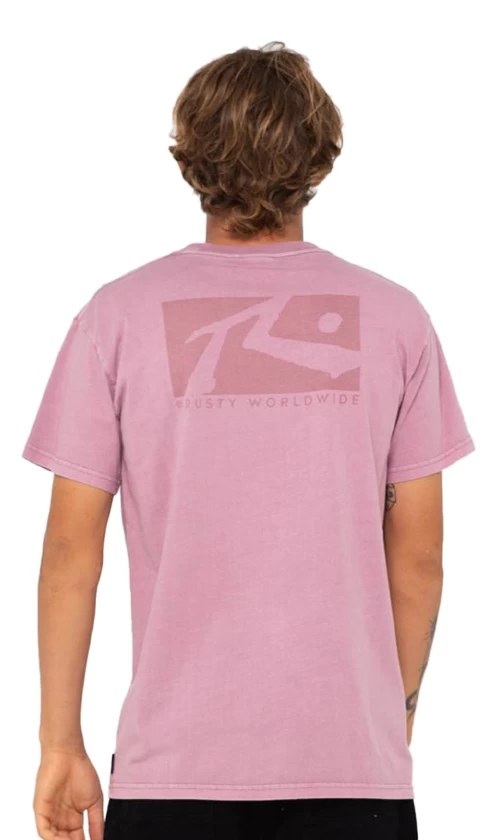 Rusty Washed In Mens T-Shirt Elderberry 2 Rusty Washed In Mens T-Shirt Elderberry - Image 2