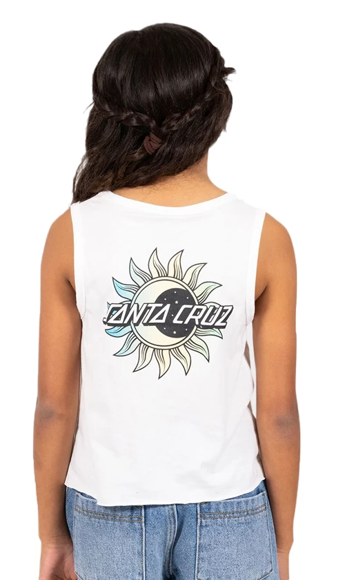 Santa Cruz Crescent Dot Fade Girls Tank Top White 2 Santa Cruz Crescent Dot Fade Girls Tank Top White - Image 2