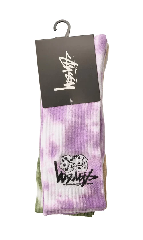 Stussy Pair Of Dice Mens Socks 3pk 2 Stussy Pair Of Dice Mens Socks 3pk - Image 2