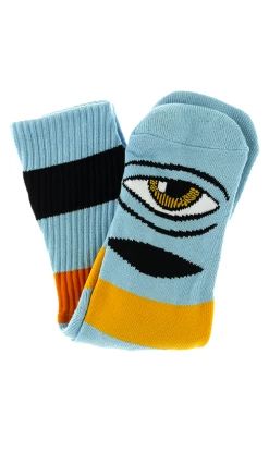 Globe Toy Machine Sect Eye Big Strip Socks Baby Blue -Trendy Clothing Store 1ToyMachineSectEyeBigStripSocksBabyBlue