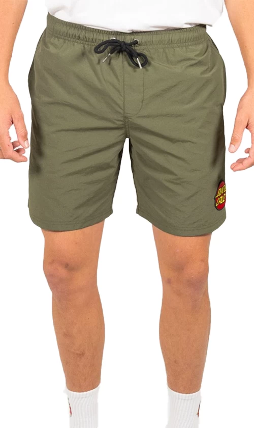 Santa Cruz Classic Dot Cruzier Mens Beach Shorts Green 1 Santa Cruz Classic Dot Cruzier Mens Beach Shorts Green