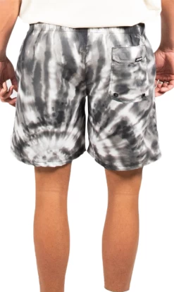 Santa Cruz Fish Eye Dot Mens Beach Shorts Black/Tie Dye -Trendy Clothing Store 2SantaCruzFishEyeDotMensBeachShortsBlack TieDye