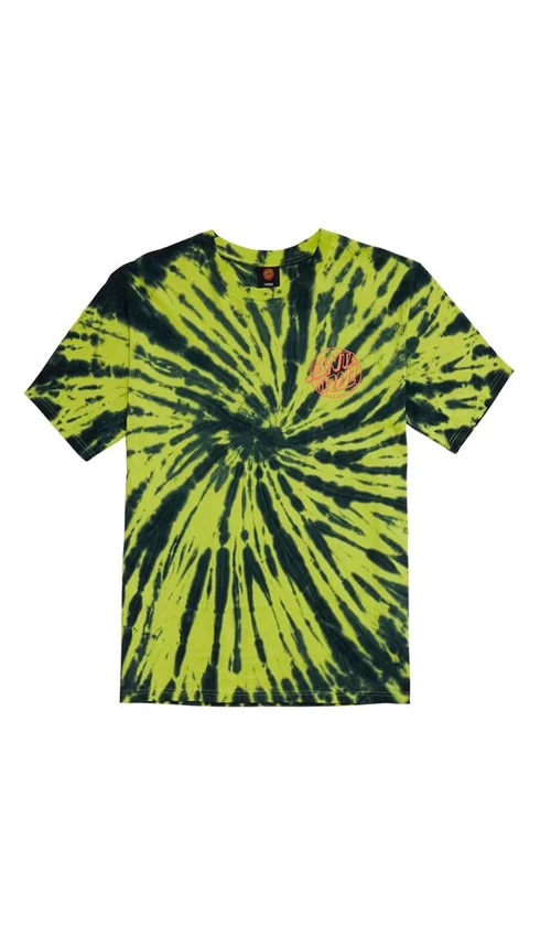 Santa Cruz Fish Eye Dot Mens T-Shirt Lime/Tie Dye 4 Santa Cruz Fish Eye Dot Mens T-Shirt Lime/Tie Dye - Image 4
