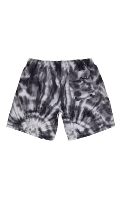 Santa Cruz Fish Eye Dot Mens Beach Shorts Black/Tie Dye -Trendy Clothing Store 4SantaCruzFishEyeDotMensBeachShortsBlack TieDye