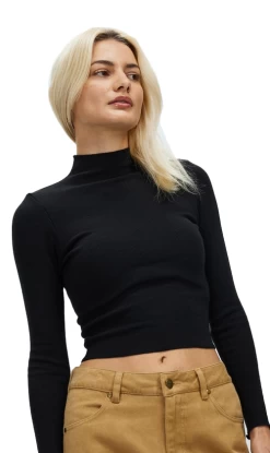 Afends Iconic Hemp Ribbed Ladies Long Sleeve Tee Black -Trendy Clothing Store AfendsIconicHempRibbedLadiesLongSleeveTeeBlackv4