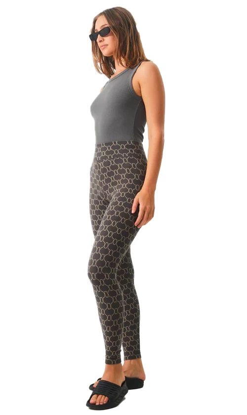 Afends Lois Recycled Ladies Leggings Steel 2 Afends Lois Recycled Ladies Leggings Steel - Image 2