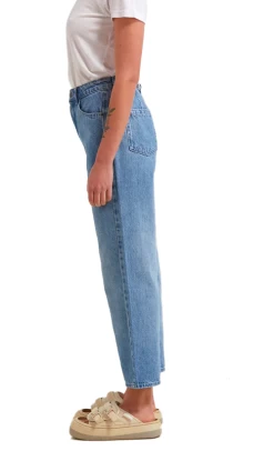 Afends Shelby Hemp Denim Ladies Wide Leg Jeans Worn Blue -Trendy Clothing Store AfendsShelbyHempDenimLadiesWideLegJeansWornBluev3