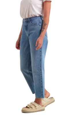 Afends Shelby Hemp Denim Ladies Wide Leg Jeans Worn Blue -Trendy Clothing Store AfendsShelbyHempDenimLadiesWideLegJeansWornBluev4