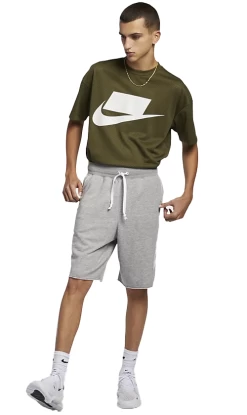 Nike Sportswear Alumni Mens Shorts Grey/White