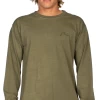Rusty Comp Wash Mens Long Sleeve Tee Savanna
