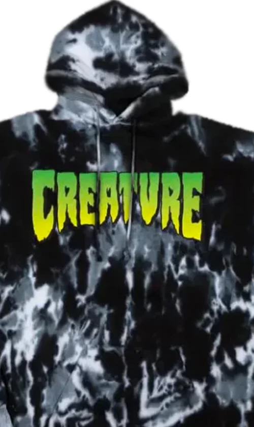 Creature Logo Mens Hoodie Tie Dye 2 Creature Logo Mens Hoodie Tie Dye - Image 2