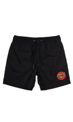 Santa Cruz Classic Dot Cruzier Youth Beach Shorts Black 8 Black