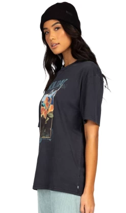 Rusty Dream Holiday Ladies Boyfriend T-shirt Washed Black -Trendy Clothing Store DreamHolidayWashedBlack2