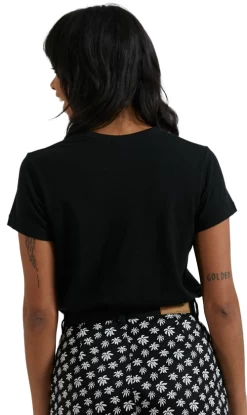 Afends Faith Hemp Ladies T-Shirt Black -Trendy Clothing Store FaithHempBlack1