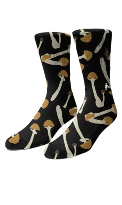 Globe Girl Shroom Socks Black