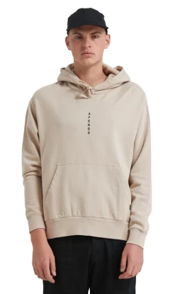 Afends Machine Mens Hoodie Bone