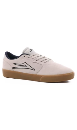 Lakai Cardiff Mens Suede Shoes White/Gum