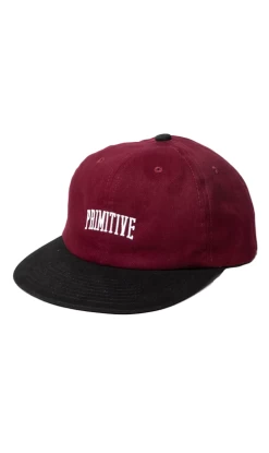 Primitive Mini Collegiate 6 Panel Cap Burgundy