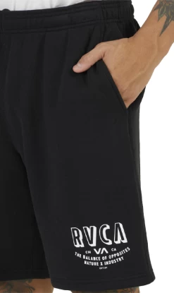 RVCA Hustle Mens Sweat Shorts Black -Trendy Clothing Store RVCAHustleMensSweatShortsv3Black