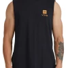 RVCA Up State Mens Muscle Tee Black