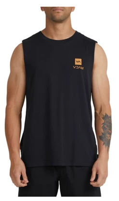 RVCA Up State Mens Muscle Tee Black