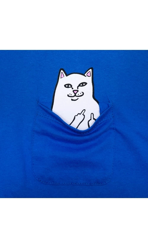 Rip N Dip Lord Nermal Mens Pocket Tee Royal Blue 2 Rip N Dip Lord Nermal Mens Pocket Tee Royal Blue - Image 2