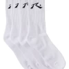 Rusty Comp Mid Calf Socks 4pk White