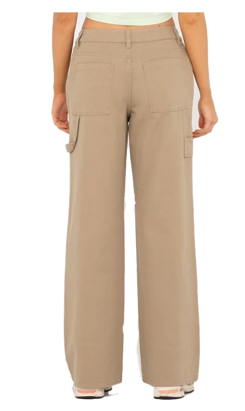 Rusty Billie Mid Rise Carpenter Ladies Pant Khaki 2 Rusty Billie Mid Rise Carpenter Ladies Pant Khaki - Image 2