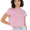 Rusty Essentials Classic Slim Ladies Crop Tee Vintage Pink