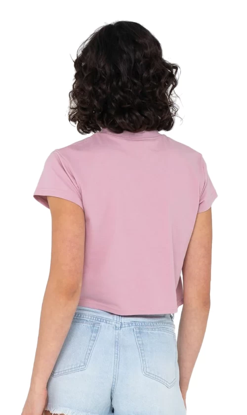 Rusty Essentials Classic Slim Ladies Crop Tee Vintage Pink 2 Rusty Essentials Classic Slim Ladies Crop Tee Vintage Pink - Image 2