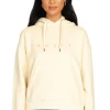 Rusty Essentials Ladies Relaxed Fleece Hoodie Pastel Yellow