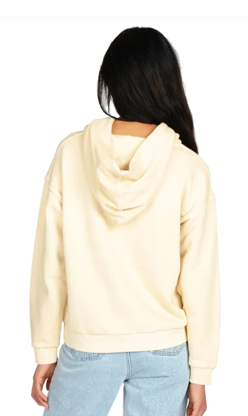 Rusty Essentials Ladies Relaxed Fleece Hoodie Pastel Yellow 2 Rusty Essentials Ladies Relaxed Fleece Hoodie Pastel Yellow - Image 2