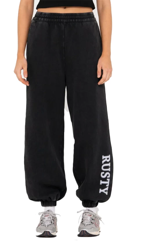 Rusty Oversize Ladies Trackpants Washed Black 2 Rusty Oversize Ladies Trackpants Washed Black - Image 2