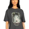 Rusty Pleasure Seekers Ladies Boyfriend Fit Tee Charcoal