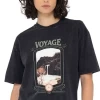 Rusty Voyage Boyfriend Fit Ladies T-Shirt Washed Black