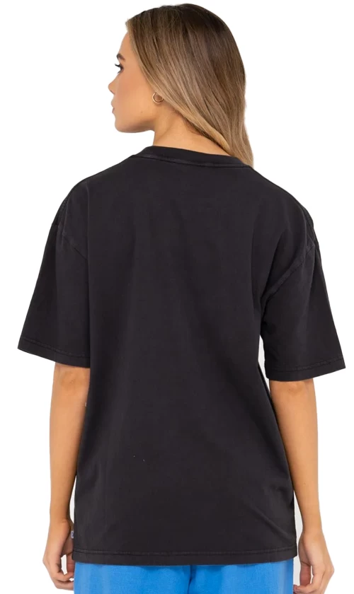 Rusty Wonderlust Oversized Ladies T-Shirt Black 2 Rusty Wonderlust Oversized Ladies T-Shirt Black - Image 2