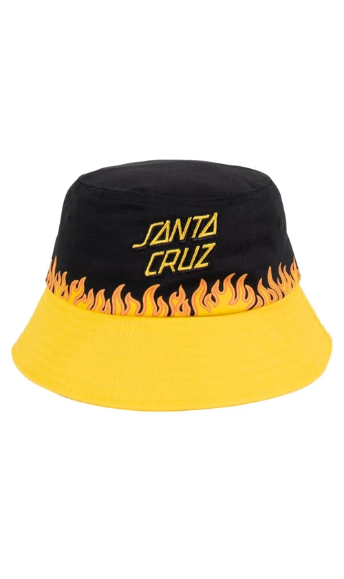 Santa Cruz Blaze Bucket Hat Black 1 Santa Cruz Blaze Bucket Hat Black