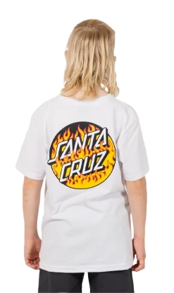 Santa Cruz Blaze Dot Youth T-Shirt White -Trendy Clothing Store SantaCruzBlazeDotYouthT ShirtWhitev2