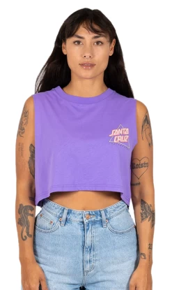 Santa Cruz Botanic Not A Dot Ladies Tank Top Lavender