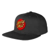 Santa Cruz Classic Dot Patch Snapback Cap Black