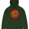 Santa Cruz Classic Dot Youth Pullover Hoodie Green
