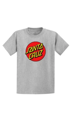 Santa Cruz Classic Dot Youth T-Shirt Grey Marle
