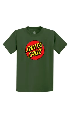 Santa Cruz Classic Dot Youth T-Shirt Olive Green