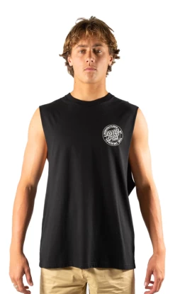 Santa Cruz MFG Dot Mens Muscle Tee Black -Trendy Clothing Store SantaCruzMFGDotMensMuscleTeeBlack