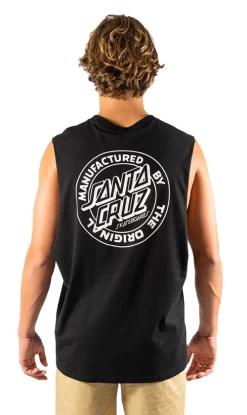 Santa Cruz MFG Dot Mens Muscle Tee Black -Trendy Clothing Store SantaCruzMFGDotMensMuscleTeeBlackv2