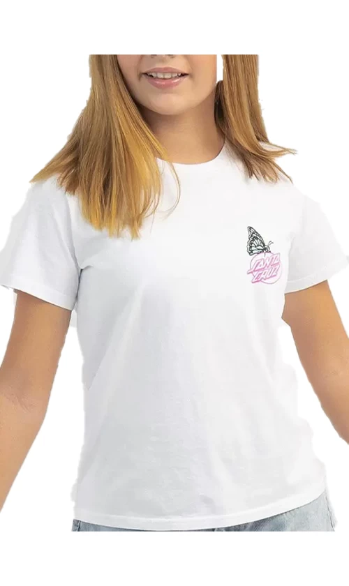 Santa Cruz Mushroom Monarch Dot Ladies T-Shirt White 2 Santa Cruz Mushroom Monarch Dot Ladies T-Shirt White - Image 2