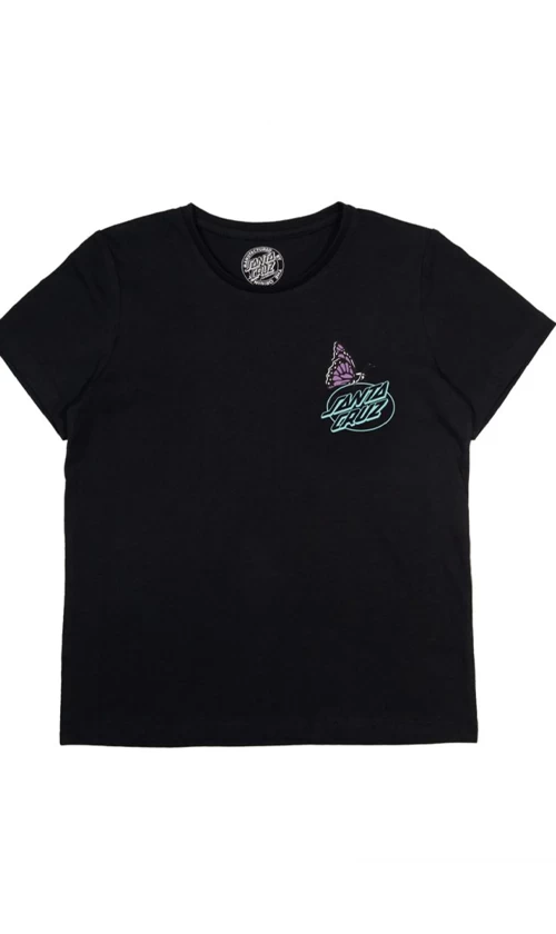 Santa Cruz Mushroom Monarch Dot Ladies T-Shirt Black 2 Santa Cruz Mushroom Monarch Dot Ladies T-Shirt Black - Image 2