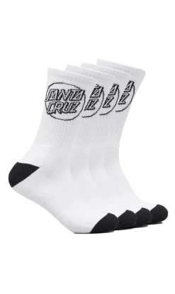 Santa Cruz Opus Dot Mens Socks White