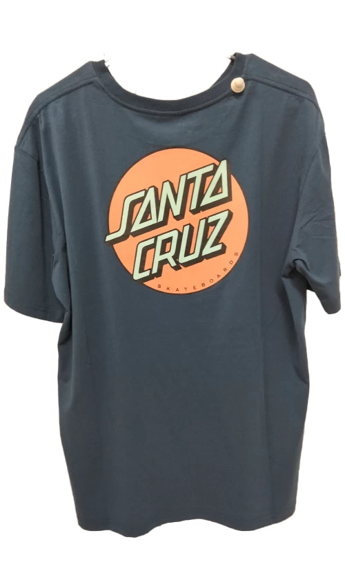 Santa Cruz Other Dot Pop Ladies Boyfriend T-Shirt Navy 1 Santa Cruz Other Dot Pop Ladies Boyfriend T-Shirt Navy