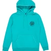 Santa Cruz Stipple Wave Dot Youth Hoodie Turquoise